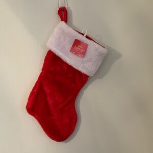 Red and White Holiday Stocking